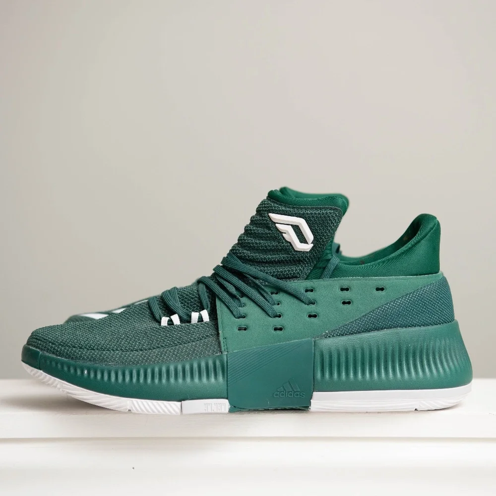 NEW! Adidas Dame 3 Men's Sz 12 Dark Green Basketball Shoes Athletic‎ Sneakers